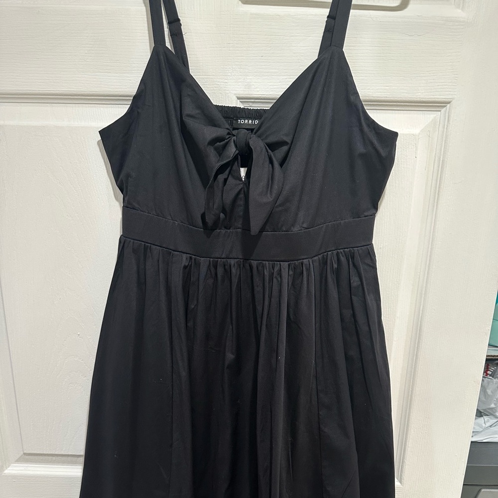 Torrid Black Dress with Bow Detail